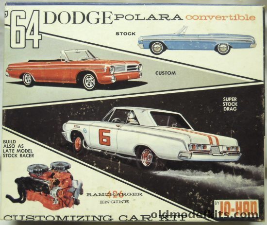 Jo-Han 1/25 1964 Dodge Polara Convertible Customizing Kit - Stock / Custom / Super Stock Drag, C-664-149 plastic model kit